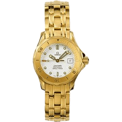 Seamaster Diver 300M Quartz 28 Yellow Gold / White / Bracelet