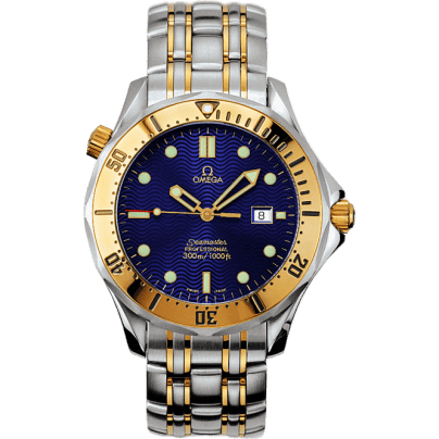 Omega Seamaster Diver 300M Quartz 41 Stainless Steel / Yellow Gold / Blue / Bracelet 2342.80.00