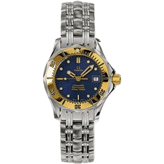 Seamaster Diver 300M Quartz 28 Stainless Steel / Yellow Gold / Blue / Bracelet