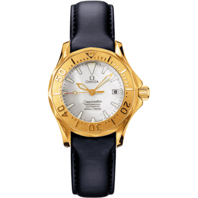 Seamaster Diver 300M Quartz 28 Yellow Gold / White / Rubber