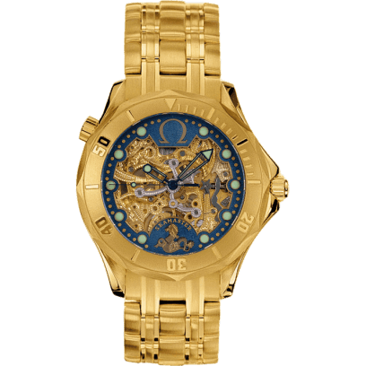 Omega Seamaster Diver 300M Automatic 41 Yellow Gold / Skeleton / Bracelet / 50th Anniversary 2931.80.00