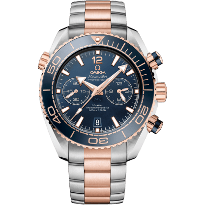 Omega Seamaster Planet Ocean 600M Co-Axial 45.5 Master Chronometer Chronograph Stainless Steel / Sedna Gold / Blue / Bracelet 215.20.46.51.03.001