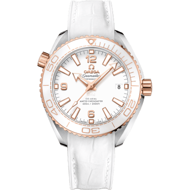 Seamaster Planet Ocean 600M Co-Axial 39.5 Master Chronometer Stainless Steel / Sedna Gold / White / Alligator