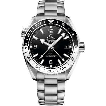 Omega Seamaster Planet Ocean 600M Co-Axial 43.5 Master Chronometer GMT Stainless Steel / Black White / Bracelet 215.30.44.22.01.001