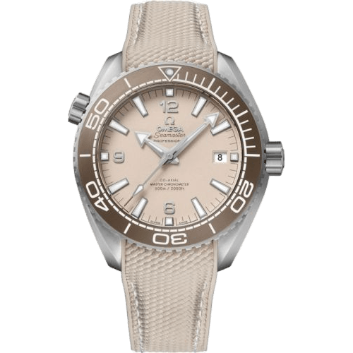 Omega Seamaster Planet Ocean 600M Co-Axial 43.5 Master Chronometer Stainless Steel / Beige / Rubber 215.32.44.21.09.001