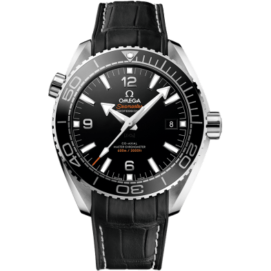 Omega Seamaster Planet Ocean 600M Co-Axial 43.5 Master Chronometer Stainless Steel / Black / Alligator 215.33.44.21.01.001