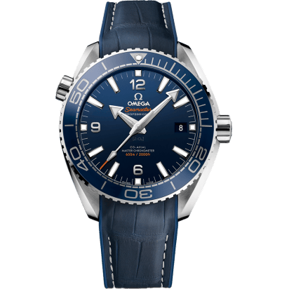 Omega Seamaster Planet Ocean 600M Co-Axial 43.5 Master Chronometer Stainless Steel / Blue / Alligator 215.33.44.21.03.001