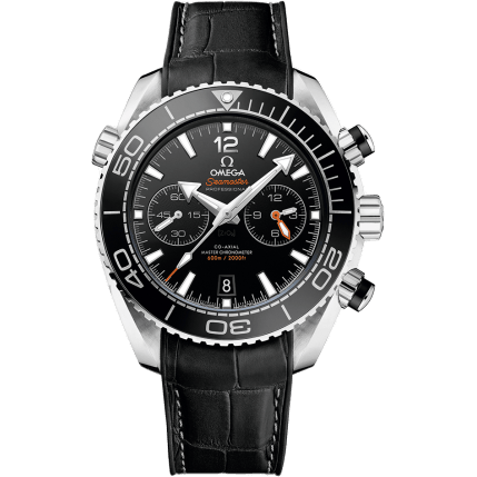 Omega Seamaster Planet Ocean 600M Co-Axial 45.5 Master Chronometer Chronograph Stainless Steel / Black / Alligator 215.33.46.51.01.001