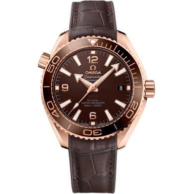 Seamaster Planet Ocean 600M Co-Axial 39.5 Master Chronometer Sedna Gold / Chocolate / Alligator