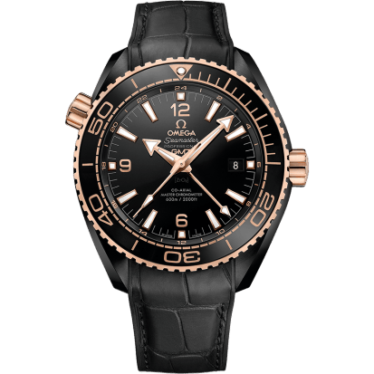 Omega Seamaster Planet Ocean 600M Co-Axial 45.5 Master Chronometer GMT Deep Black Sedna 215.63.46.22.01.001