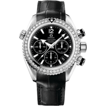Seamaster Planet Ocean 600M Co-Axial 37.5 Chronograph Stainless Steel / Diamond / Black / Alligator