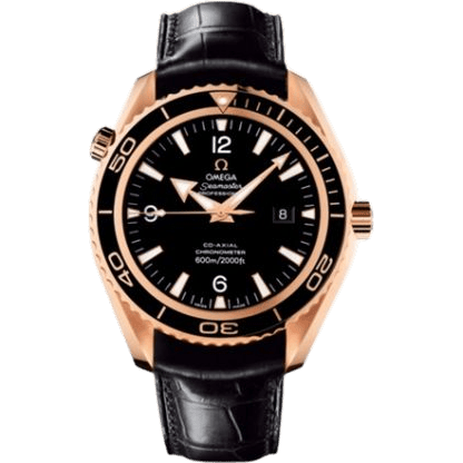 Omega Seamaster Planet Ocean 600M Co-Axial 45.5 Red Gold / Black / Alligator 222.63.46.20.01.001
