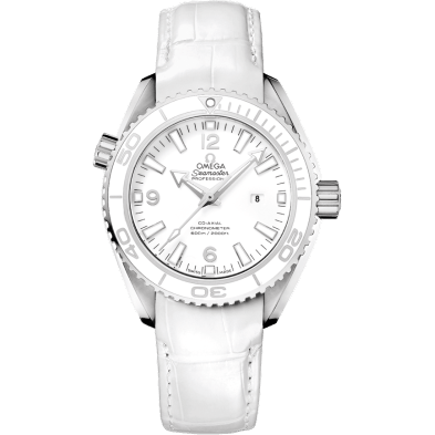 Seamaster Planet Ocean 600M Co-Axial 37.5 Stainless Steel / White / Alligator