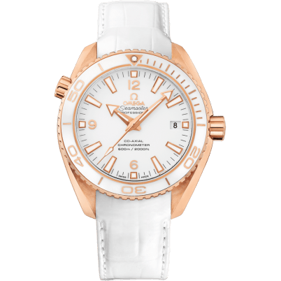 Seamaster Planet Ocean 600M Co-Axial 42 Red Gold / White / Alligator