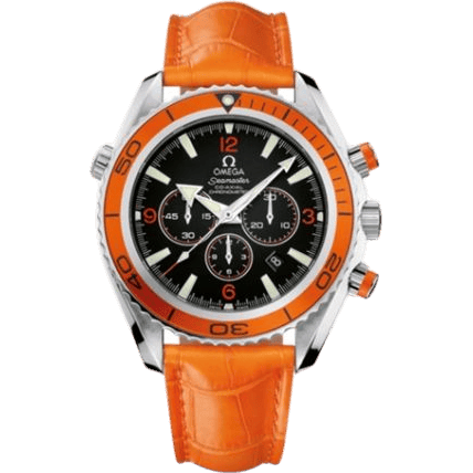Omega Seamaster Planet Ocean 600M Co-Axial 45.5 Chronograph Stainless Steel / Orange / Alligator 2918.50.38