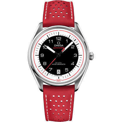Seamaster Master Co-Axial 39.5 Olympic Timekeeper Stainless Steel / Black / Red