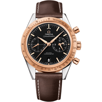 Speedmaster 57 Co-Axial Stainless Steel / Red Gold / Black
