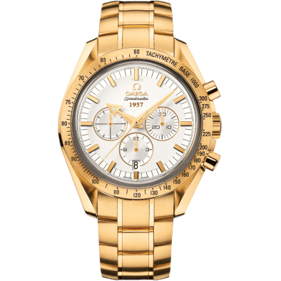 Speedmaster Broad Arrow 1957 Yellow Gold / Silver / Bracelet