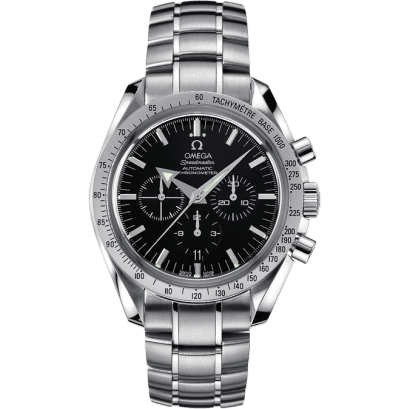 Speedmaster Broad Arrow Stainless Steel / Black / Bracelet