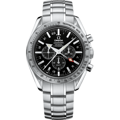 Speedmaster Broad Arrow Co-Axial GMT Stainless Steel / Black / Bracelet