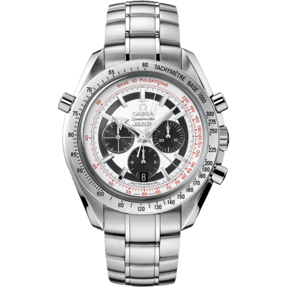 Speedmaster Broad Arrow Co-Axial Rattrapante Stainless Steel / Panda / Bracelet