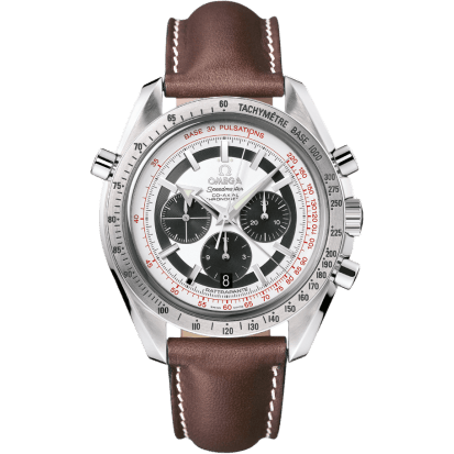 Speedmaster Broad Arrow Co-Axial Rattrapante Stainless Steel / Panda