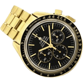 Speedmaster Professional Moonwatch Yellow Gold / Black / Bracelet / Jubilee Chronometer