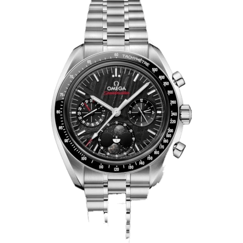 Omega Speedmaster Moonphase Stainless Steel / Black Meteorite / Bracelet 304.30.43.52.01.001