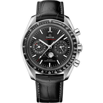 Omega Speedmaster Moonphase Chronograph Master Chronometer Stainless Steel / Black 304.33.44.52.01.001