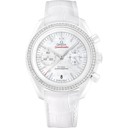 Omega Speedmaster Moonwatch Co-Axial White Side of the Moon Diamond 311.98.44.51.55.001