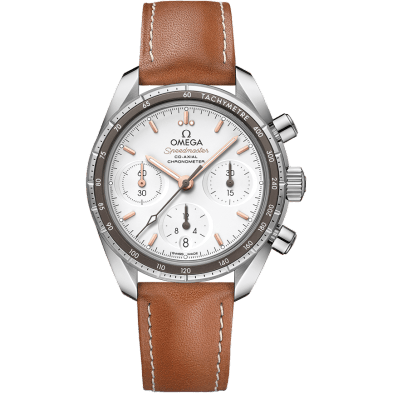 Speedmaster Co-Axial 38 Stainless Steel / Silver / Strap