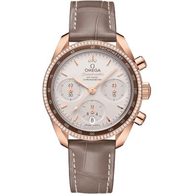 Speedmaster Co-Axial 38 Sedna Gold / Diamond / Silver / Strap