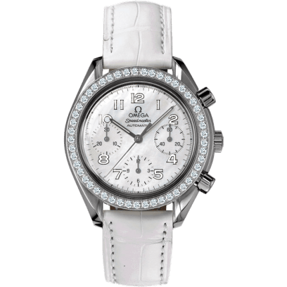Speedmaster Reduced Ladies Stainless Steel / MOP / Diamond / Grey