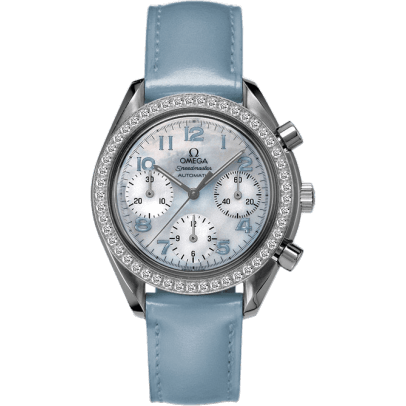 Speedmaster Reduced Ladies Stainless Steel / Diamond / MOP / Blue