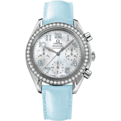 Speedmaster Reduced Ladies Stainless Steel / Diamond / MOP / Blue