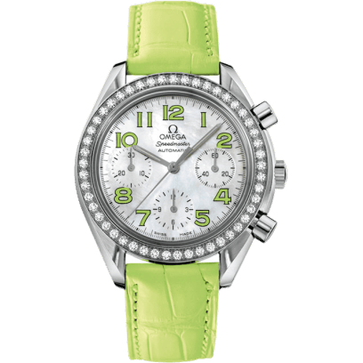 Speedmaster Reduced Ladies Stainless Steel / Diamond / MOP/ Green