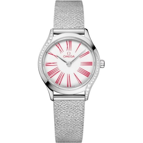 Mini Trésor Quartz 26 Stainless Steel - Diamond / White Enamel / Bracelet