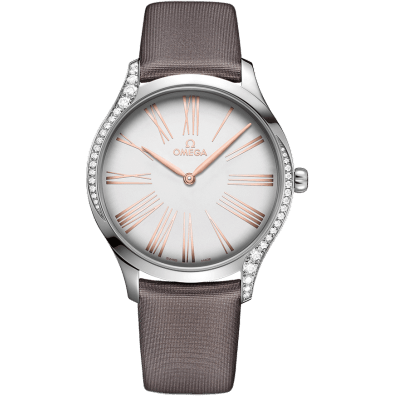 De Ville Trésor 39 Stainless Steel / Silver Roman / Fabric