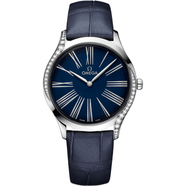 De Ville Trésor 36 Stainless Steel / Blue - Roman / Alligator