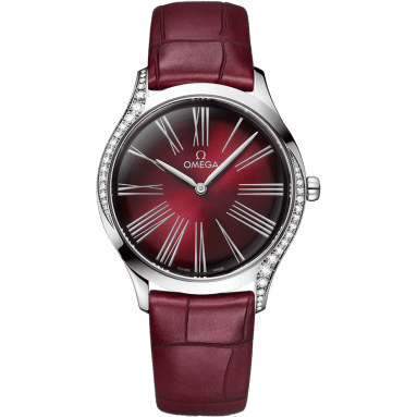 De Ville Trésor 36 Stainless Steel / Red - Roman / Alligator