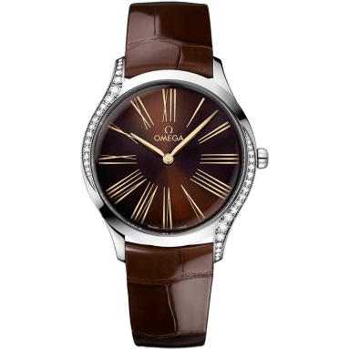 De Ville Trésor 36 Stainless Steel / Brown - Roman / Alligator