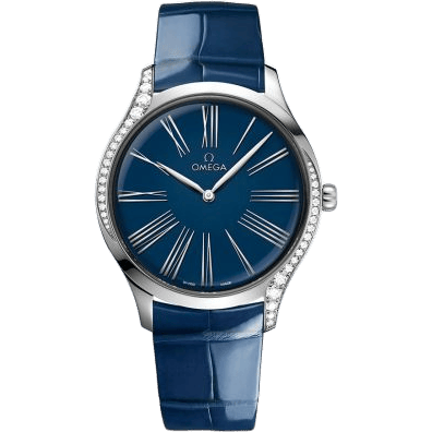 De Ville Trésor 39 Stainless Steel / Blue - Roman / Alligator
