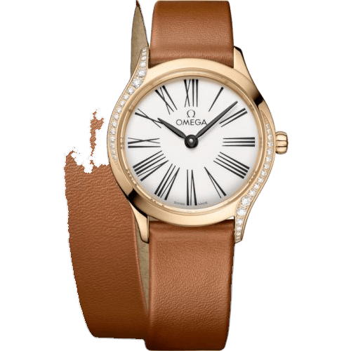 Mini Trésor Quartz 26 Moonshine Gold - Diamond / White Enamel / Double Tour