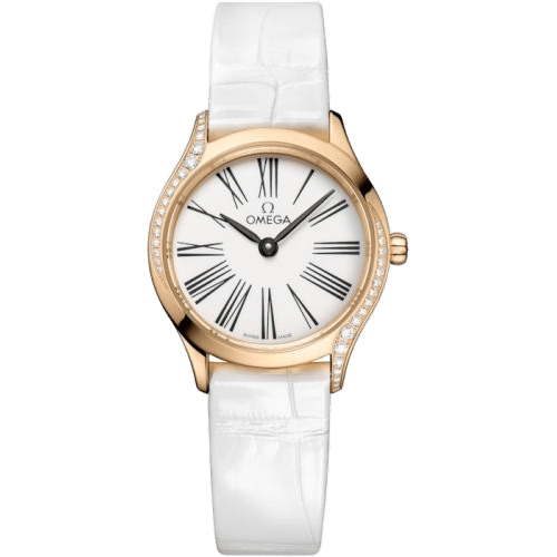 Mini Trésor Quartz 26 Moonshine Gold - Diamond / White Enamel