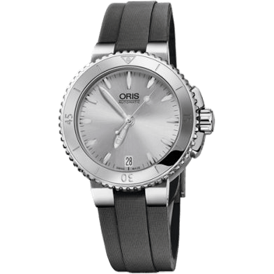 Aquis Date 36 Stainless Steel / Silver / Textile