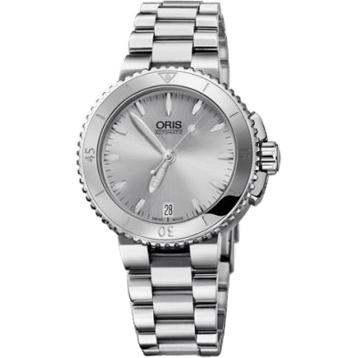 Aquis Date 36 Stainless Steel / Silver / Bracelet