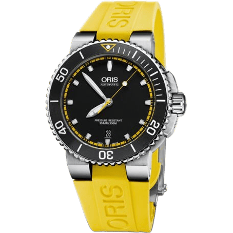 Oris Aquis Date 43 Stainless Steel / Black - Yellow / Rubber 01 733 7653 4127-07 4 26 33EB