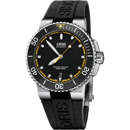 Oris Aquis Date 43 Stainless Steel / Black - Yellow / Rubber 01 733 7653 4127-07 4 26 34EB