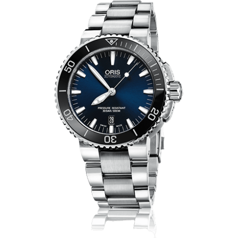 Oris Aquis Date 43 Stainless Steel / Blue / Bracelet 01 733 7653 4135-07 8 26 01PEB