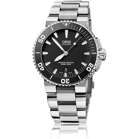 Oris Aquis Date 43 Stainless Steel / Black / Bracelet 01 733 7653 4154-07 8 26 01PEB